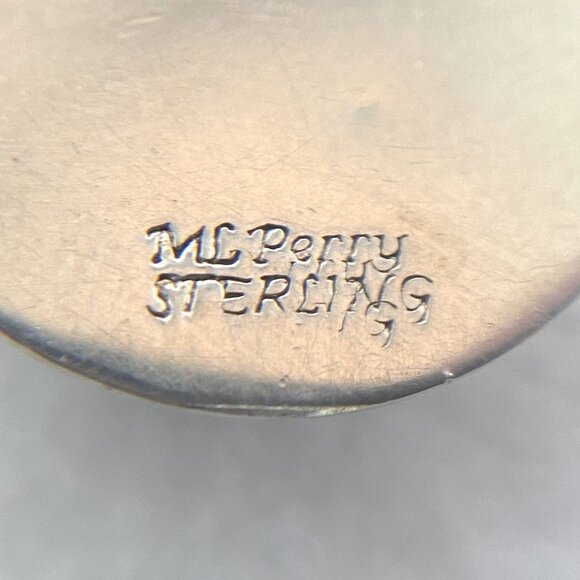 VTG Sterling Silver 925 ML Perry Navajo Southwest Turquoise Pendant Necklace 18" - Picture 12 of 16